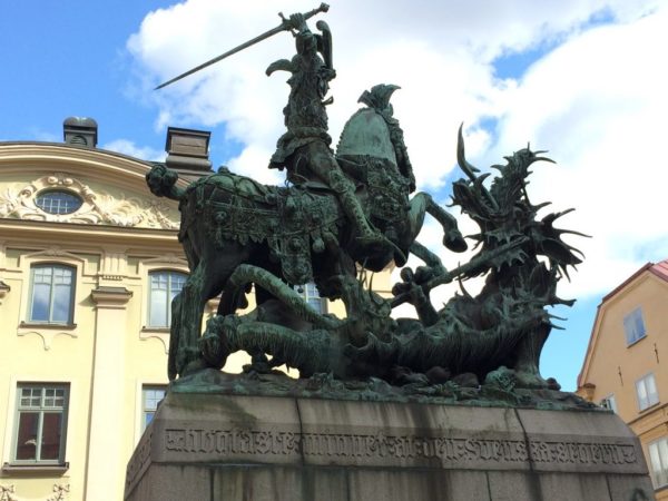 Sankt Göran och draken i Gamla stan.